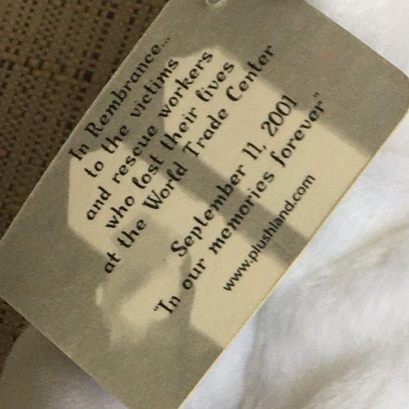 ORIGINAL 9/11 Twin Towers 2001 Plush Stuffed Bear - Picture 4 of 4